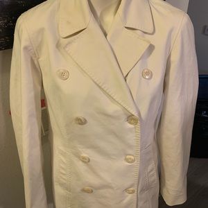 Calvin Klein Beige White Peacoat Medium almost new
